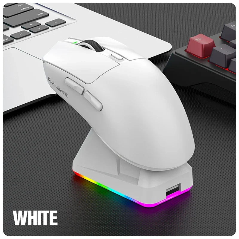 K-Snake X11PM Wireless Bluetooth Gaming Mouse，12000DPI，1000HZ Polling Rate，PAW3311 Sensor，Magnetic Charging Base