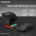 K-Snake X11PM Wireless Bluetooth Gaming Mouse，12000DPI，1000HZ Polling Rate，PAW3311 Sensor，Magnetic Charging Base