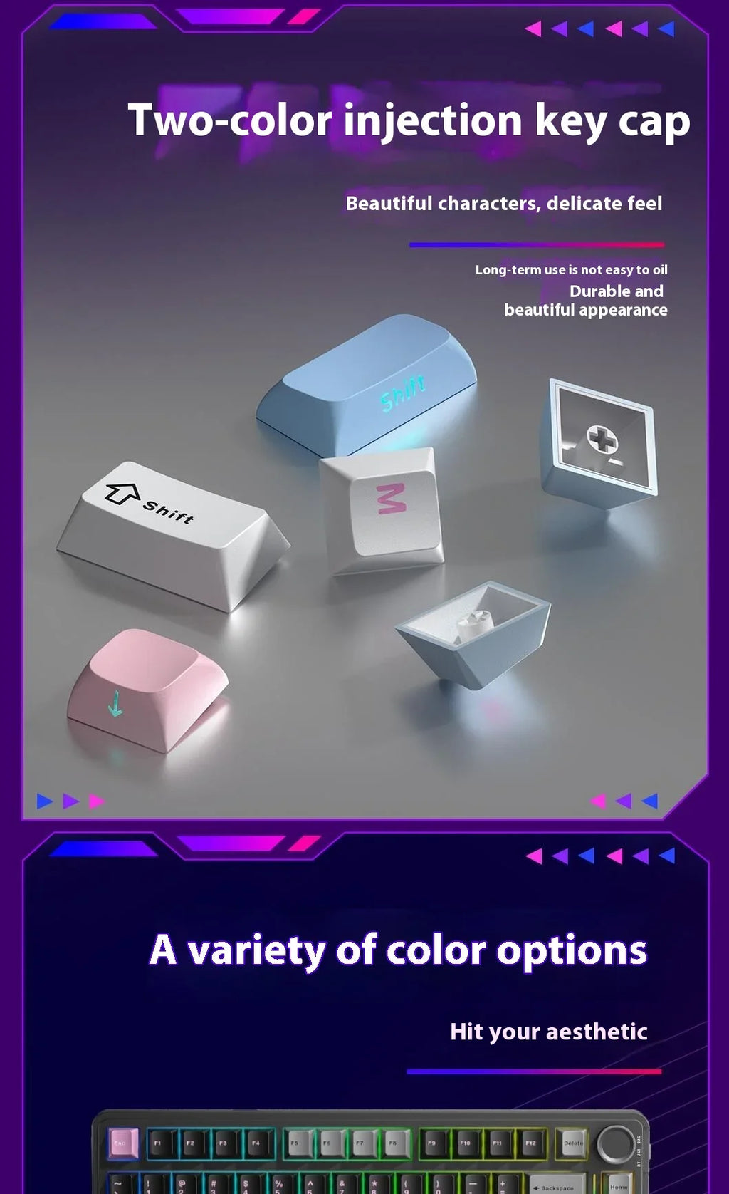 AULA S75Pro Mechanical Keyboard PBT Keycaps 75% Hot Swappable RGB Backlit 4000mAh Wireless Gamer Keyboard with LED Screen Knob