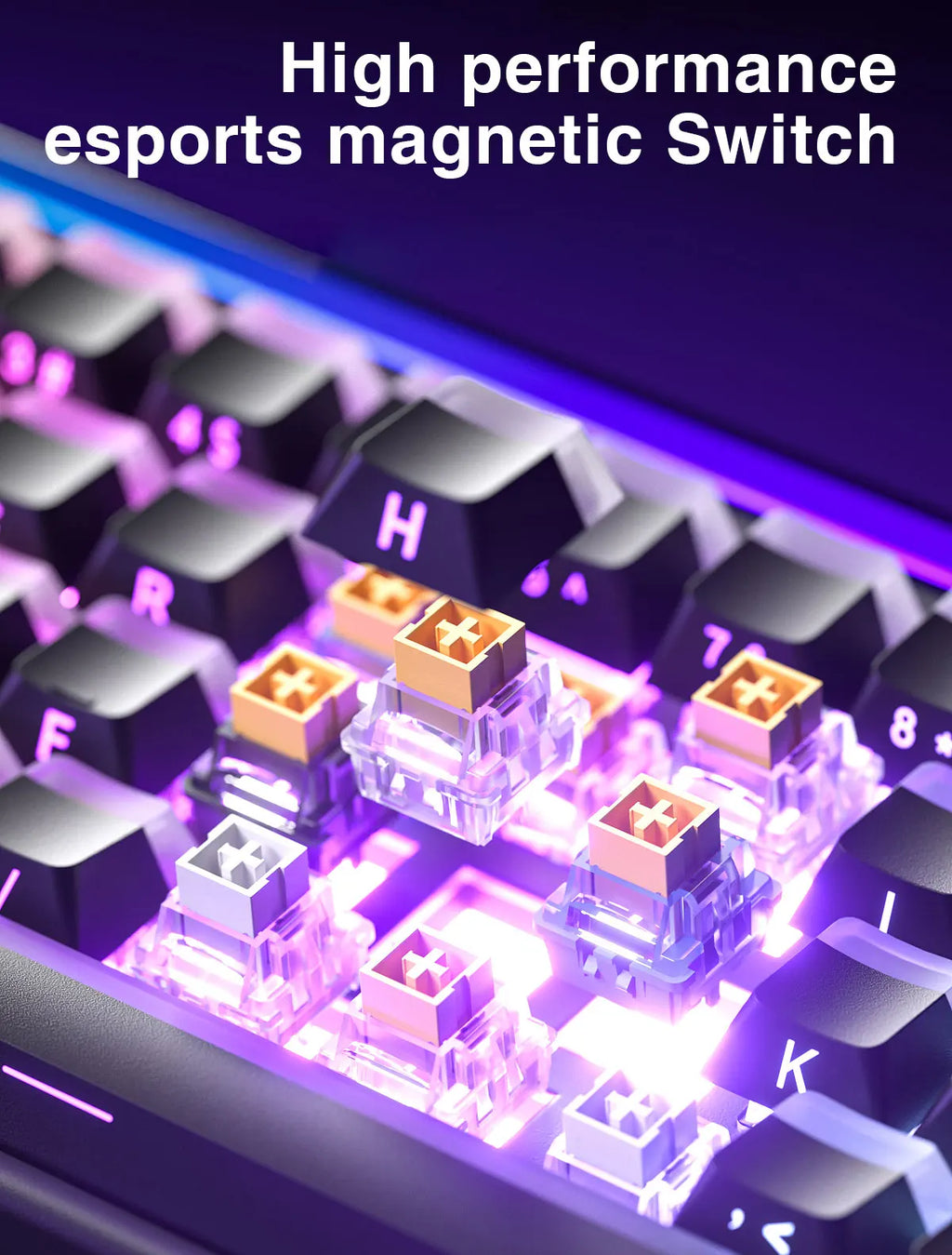 AULA HERO 68HE Magnetic Switch Keyboard Rapid Trigger 8K Return Esports Gamer Keyboard RGB Wired Gaming Keyboard