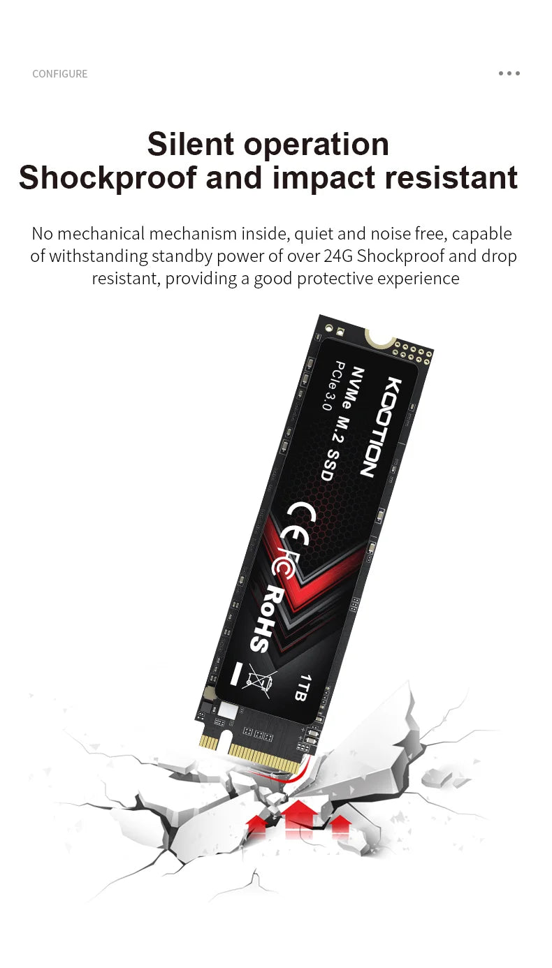 KOOTION X15Lite SSD NVMe M2 1TB 512GB 256GB Nvme M2 SSD M.2 2280 PCIe 3.0x4 Internal Solid State Drives Disk for Laptop Desktop